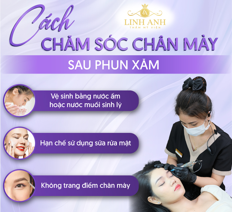 phun chân mày kiêng nước bao lâu - Viện thẩm mỹ quốc tế Linh Anh