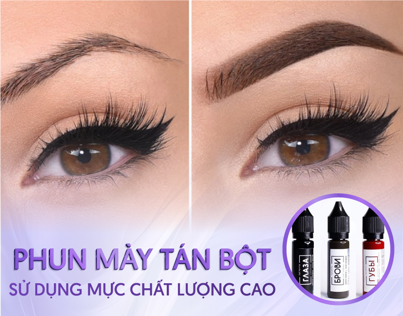 phun tán bột lông mày được bao lâu