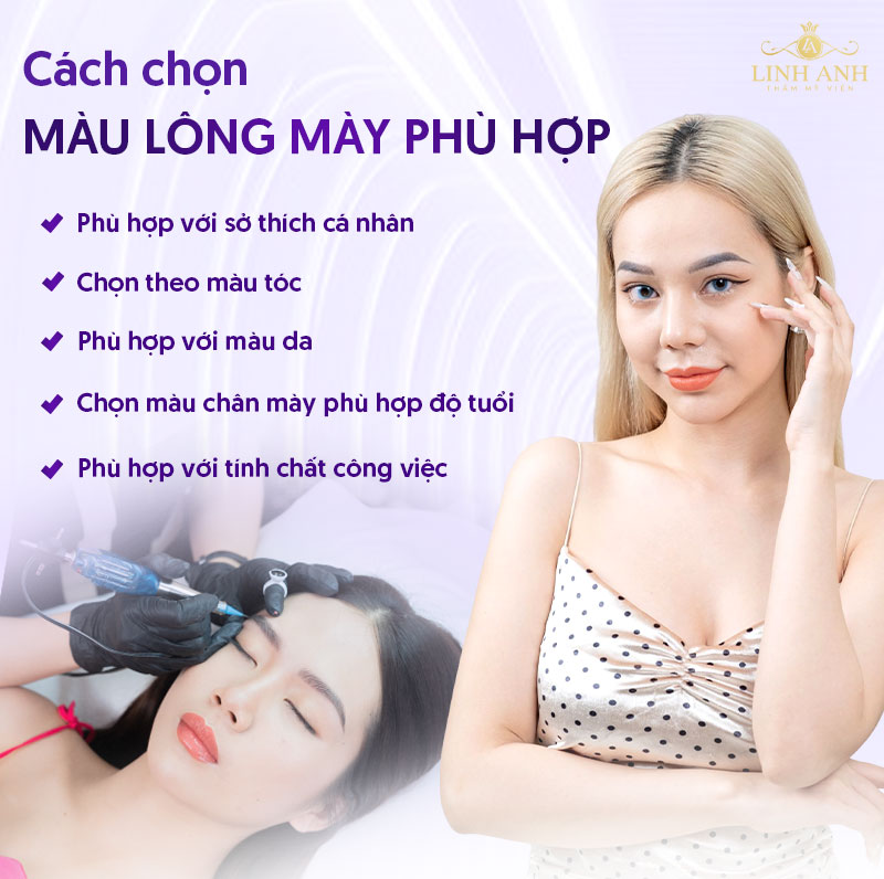 phun xăm chân mày màu gì đẹp