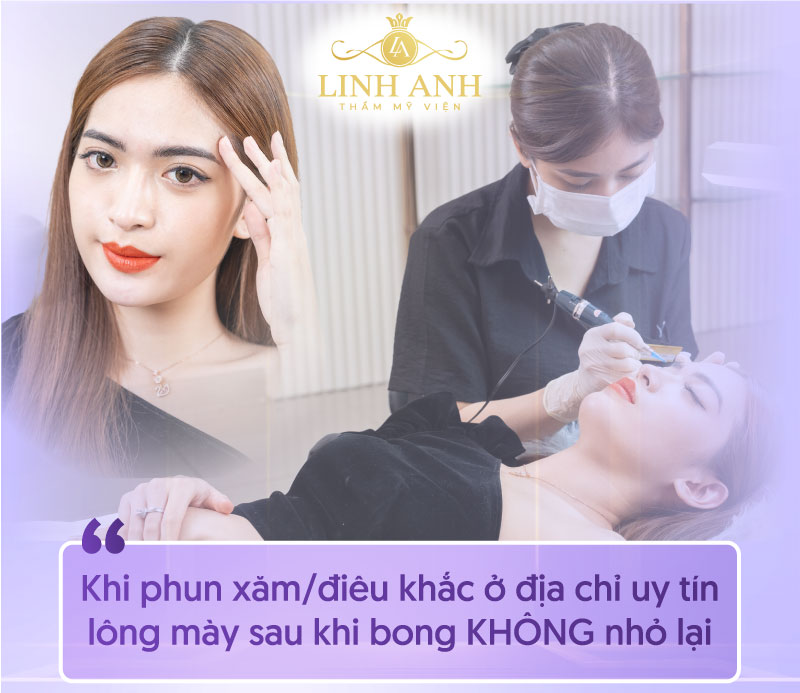 sau điêu khắc chân mày có nhỏ lại không