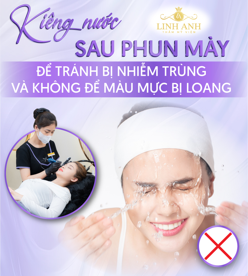 xăm lông mày kiêng nước bao lâu - Viện thẩm mỹ quốc tế Linh Anh