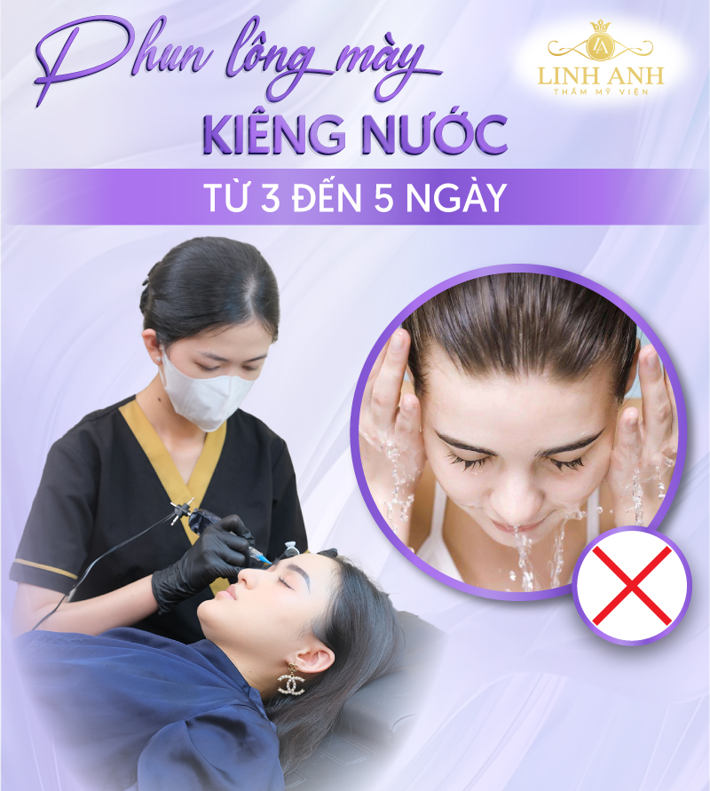 xăm mày kiêng nước bao lâu - Viện thẩm mỹ quốc tế Linh Anh