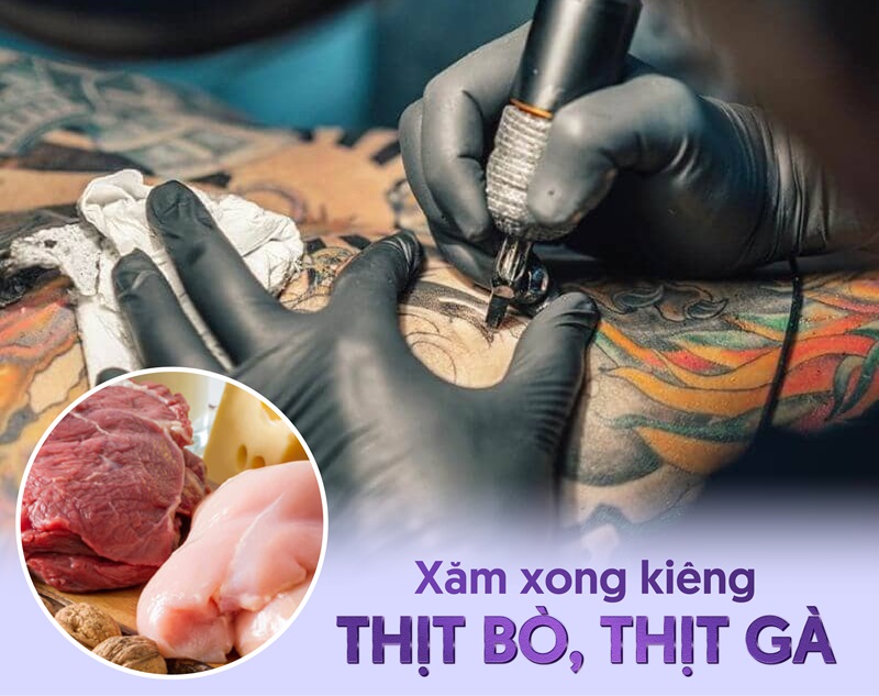 xăm xong kiêng ăn gì