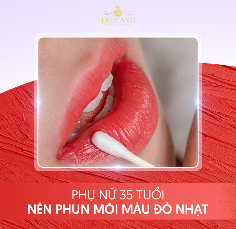 35 tuổi nên xăm môi màu đỏ nhạt