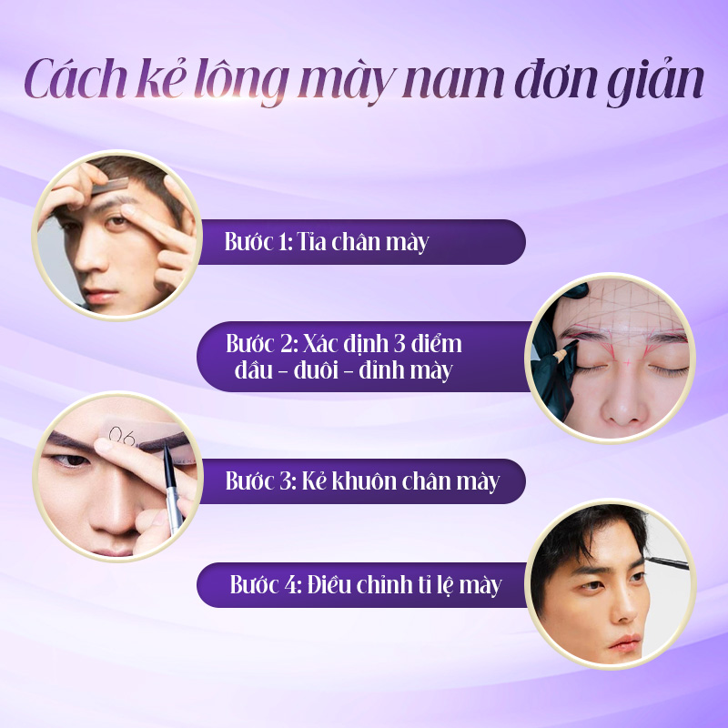 cách vẽ chân mày nam dễ dàng