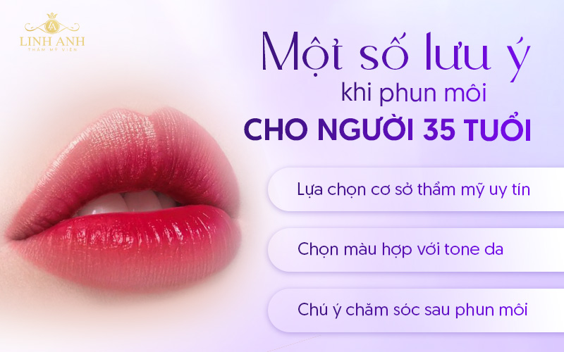 chọn màu xăm môi cho người 35 tuổi