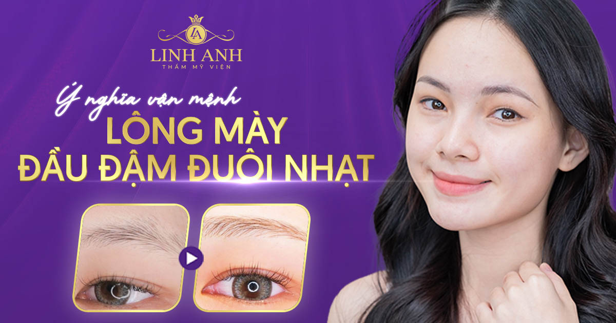 lông mày đầu đậm đuôi nhạt