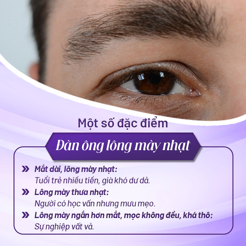 nam giới lông mày nhạt