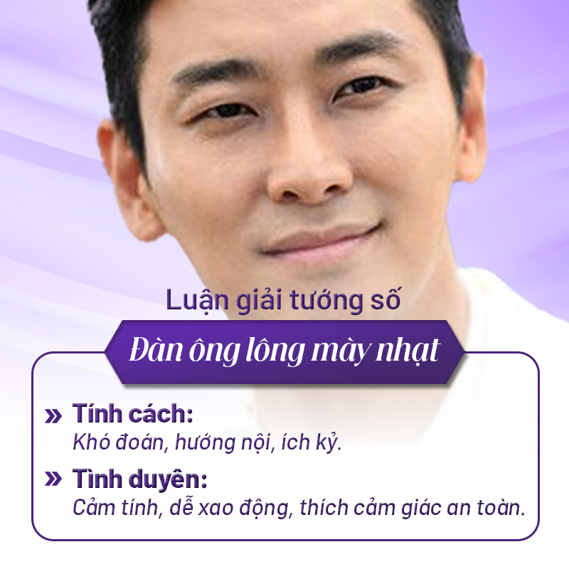 nam giới lông mày thưa nhạt