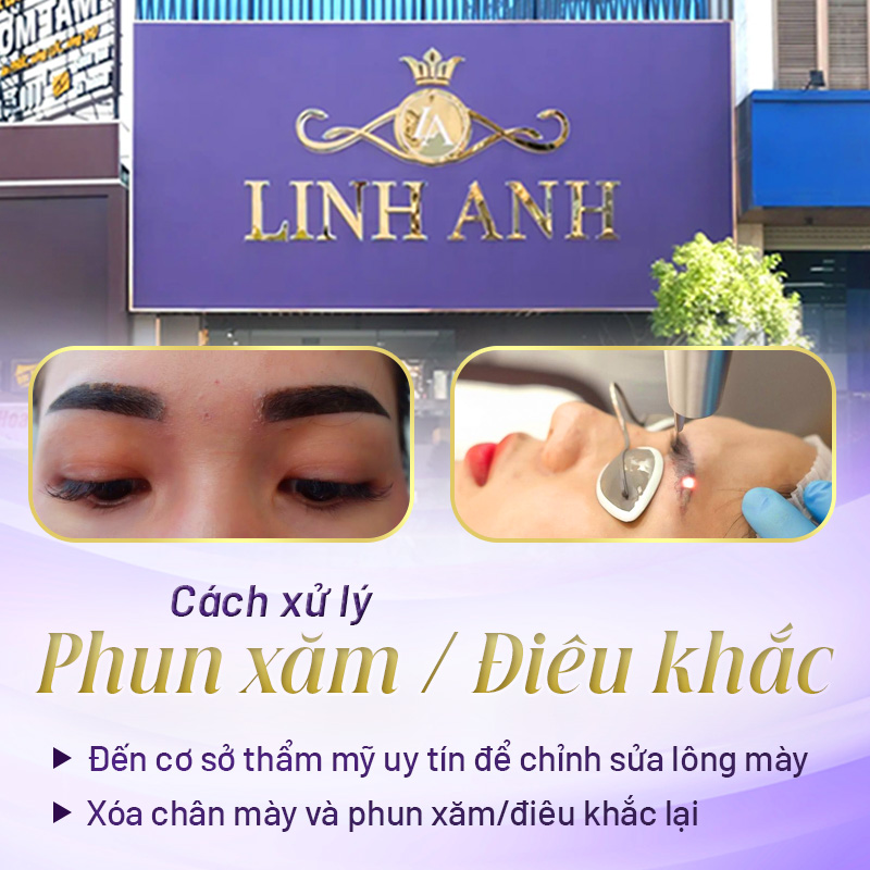 sửa dáng lông mày đã phun