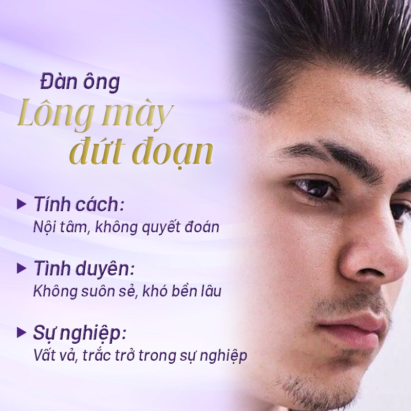 tướng lông mày đứt đoạn - Viện thẩm mỹ quốc tế Linh Anh