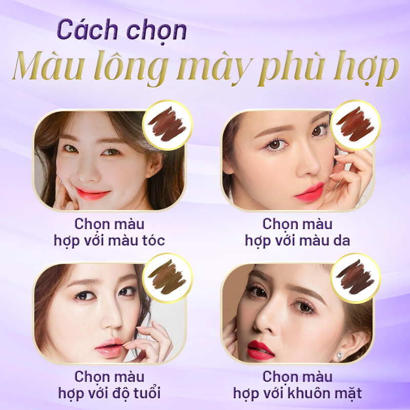 đối tượng phù hợp xăm lông mày màu nâu cà phê