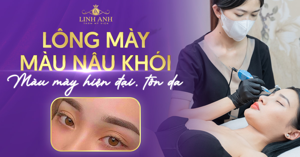 Phun lông mày màu nâu khói – Xu hướng làm đẹp HOT nhất 2024