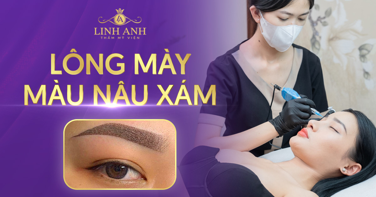 Lông mày màu nâu xám – Màu chân mày HOT TREND nhất hiện nay