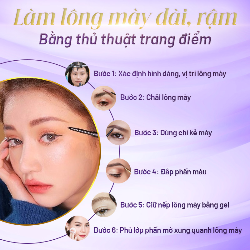 lông mày mọc dài bất thường