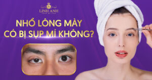 nhổ lông mày có bị sụp mí không