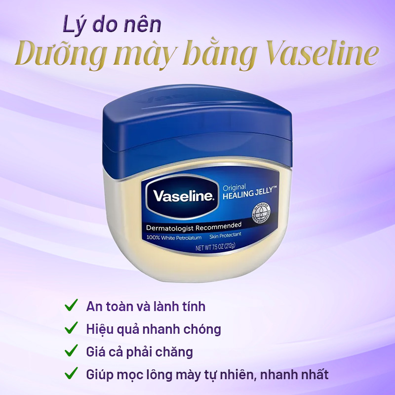 vaseline dưỡng lông mày