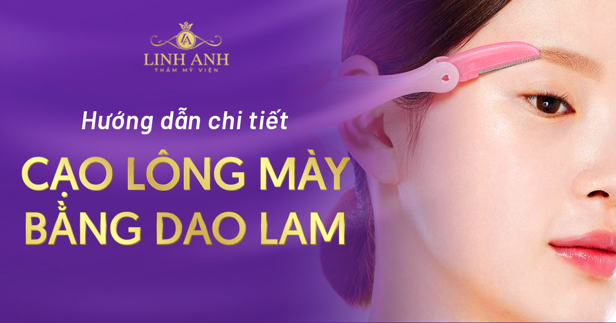 cách cạo lông mày bằng dao lam