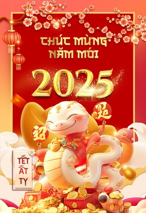 ảnh chúc mừng năm mới 2025 đẹp nhất