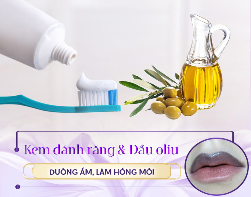 cách trị môi thâm bằng kem đánh răng