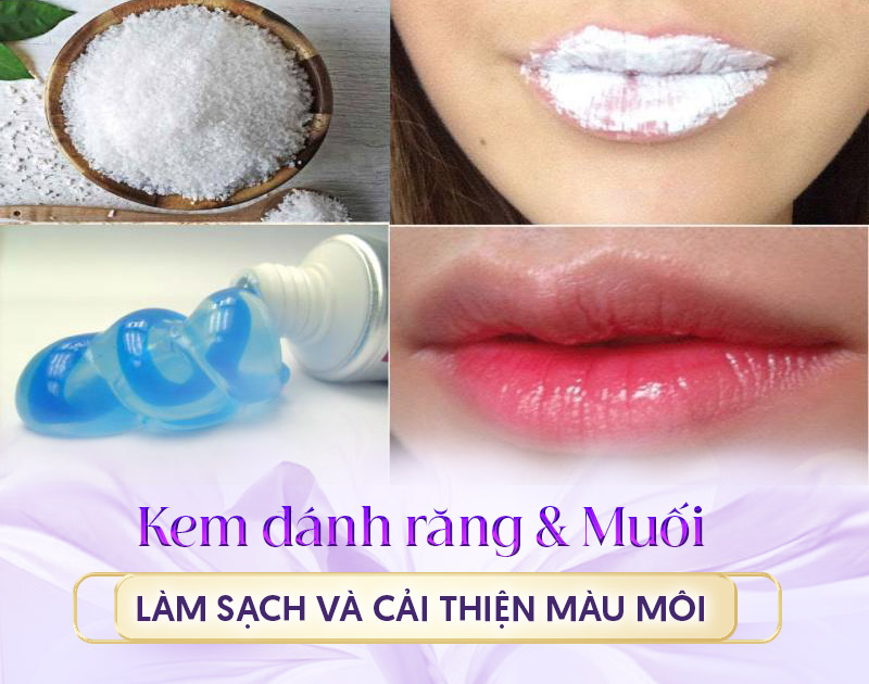 cách làm môi hết thâm bằng kem đánh răng