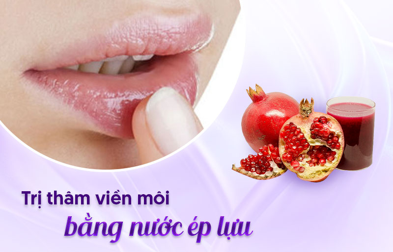 Nước ép lựu tươi trị thâm viền môi - Viện thẩm mỹ quốc tế Linh Anh