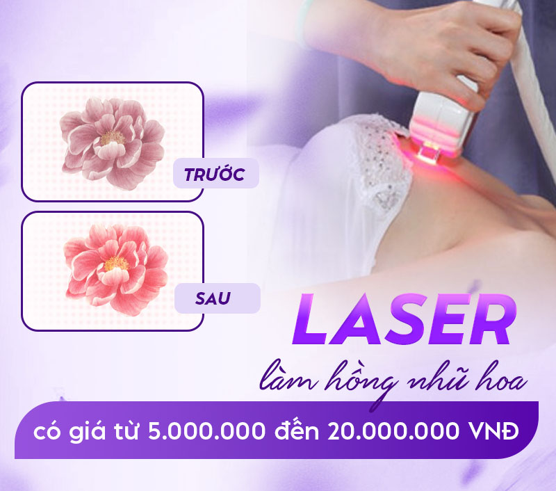 Làm hồng nhũ hoa bao nhiêu