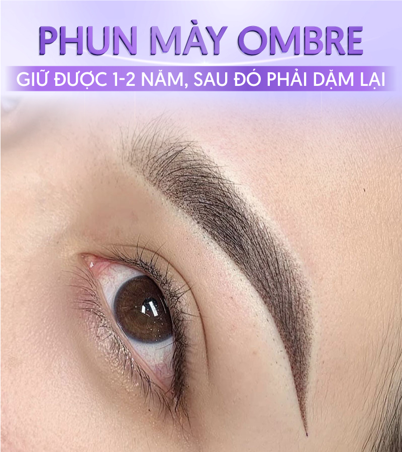 phun mày ombre giữ được bao lâu - Viện thẩm mỹ quốc tế Linh Anh