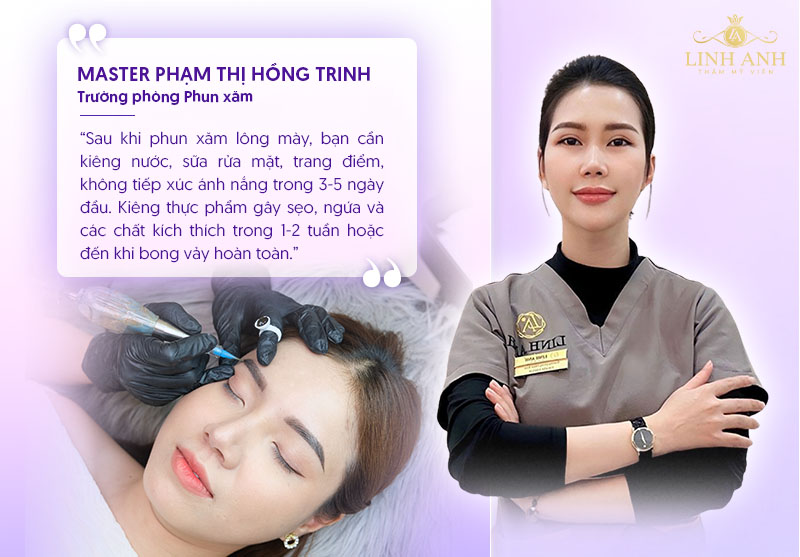 phun xăm chân mày cần kiêng những gì phun xăm chân mày cần kiêng những gì