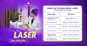 trị nám bằng laser bao nhiêu tiền