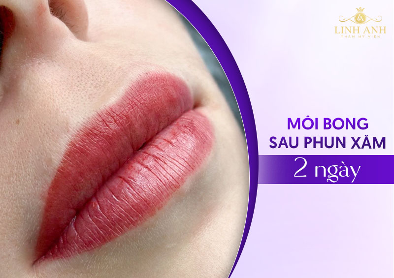 xăm môi 2 ngày đã bong có sao không