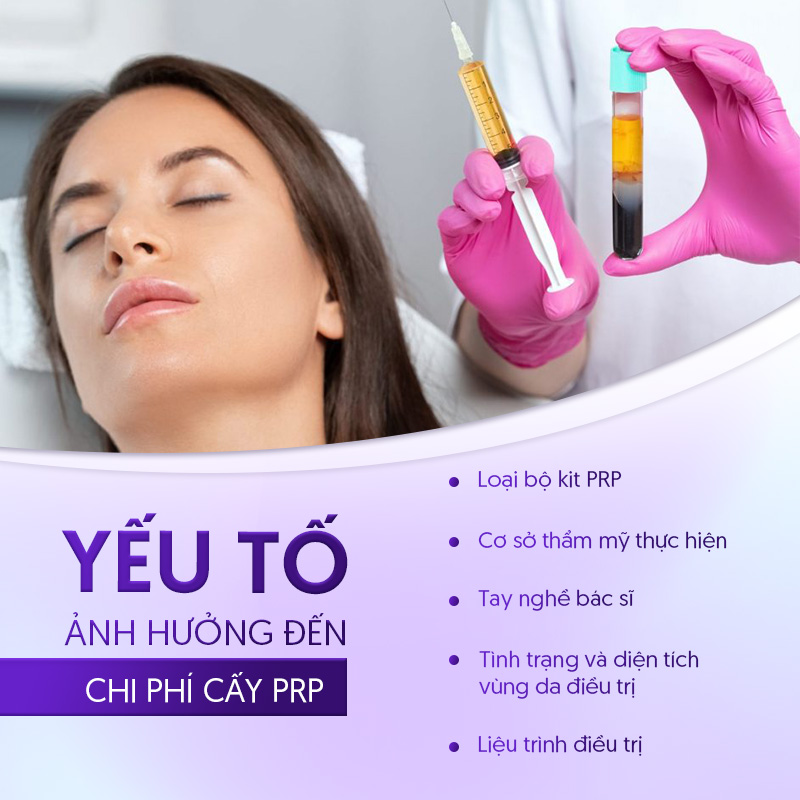 yếu tố ảnh hưởng đến chi phí cấy PRP