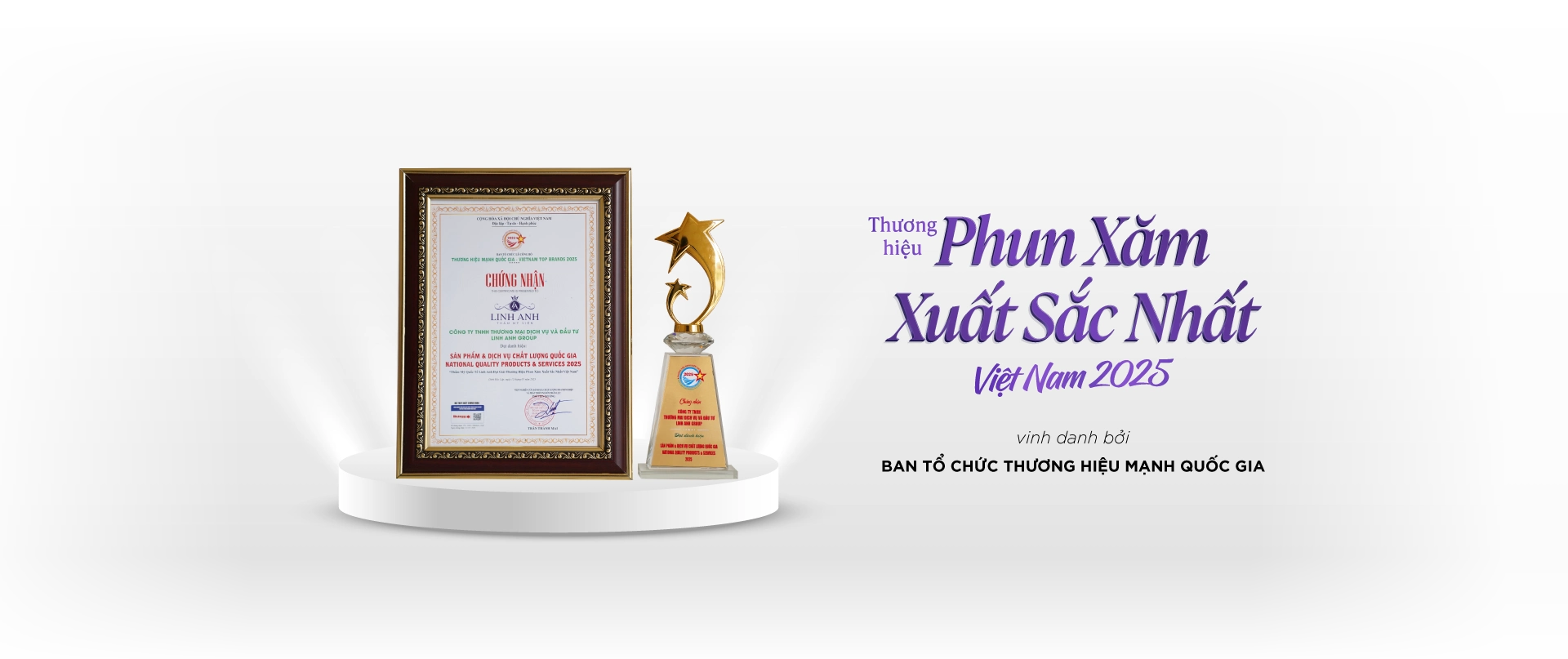 Chứng nhận và giải thưởng Thẩm mỹ Quốc Tế Linh Anh