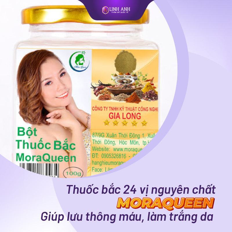 Bột thuốc bắc 24 vị nguyên chất MoraQueen - Viện thẩm mỹ quốc tế Linh Anh Bột thuốc bắc 24 vị nguyên chất MoraQueen - Viện thẩm mỹ quốc tế Linh Anh