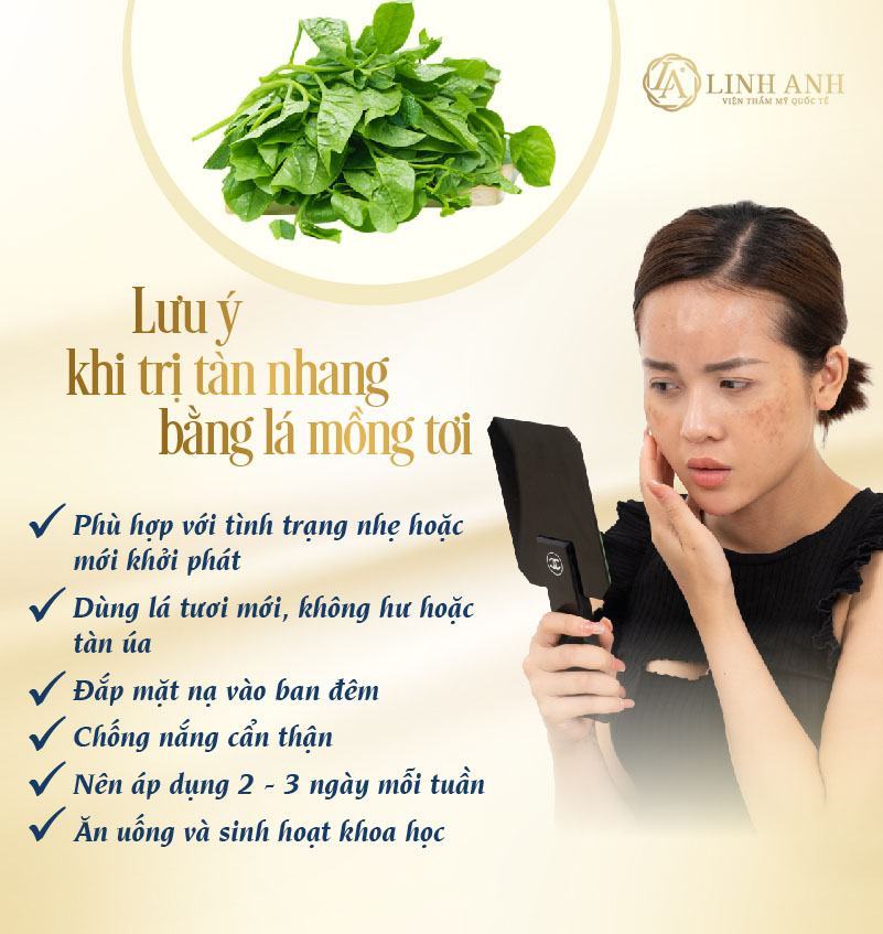 trị nám bằng lá mồng tơi Trị nám bằng rau mồng tơi - Viện thẩm mỹ quốc tế Linh Anh
