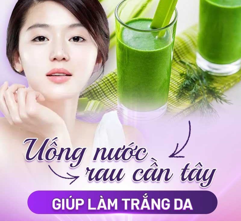 uống nước rau cần tây giúp làm trắng da