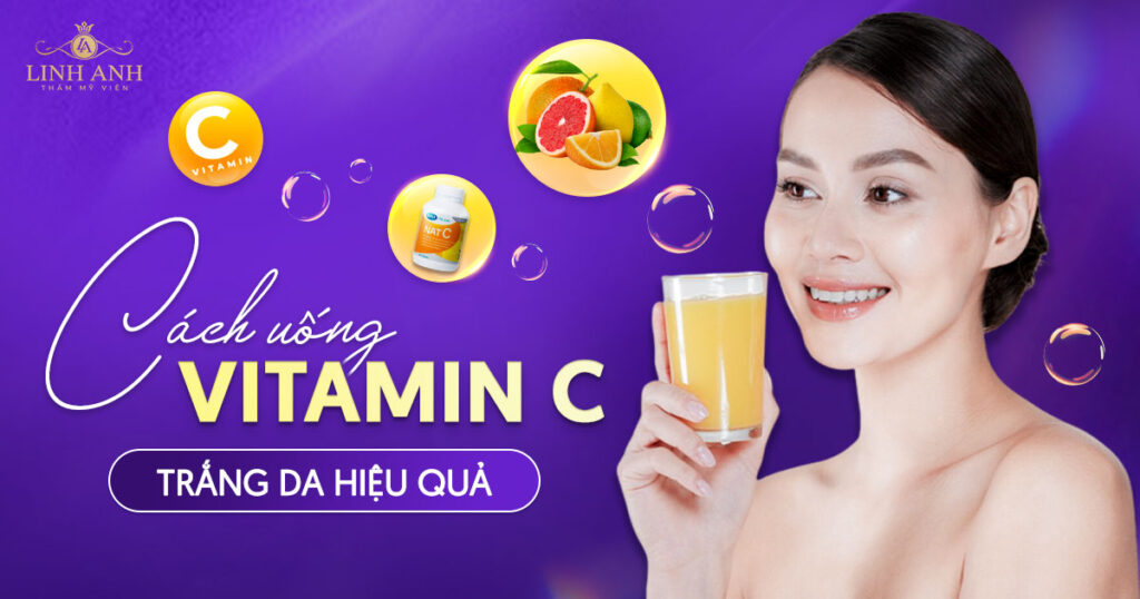 Uống vitamin C trắng da