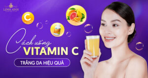 Uống vitamin C trắng da