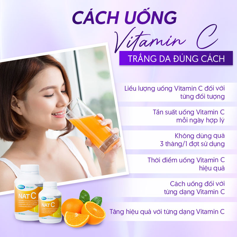 Uống vitamin c bao lâu thì trắng da