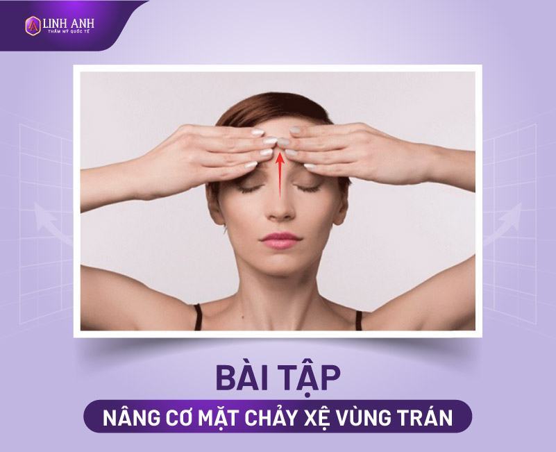 massage nâng cơ mặt - Thẩm mỹ Quốc tế Linh Anh bài tập làm mờ nếp nhăn giữa hai chân mày
