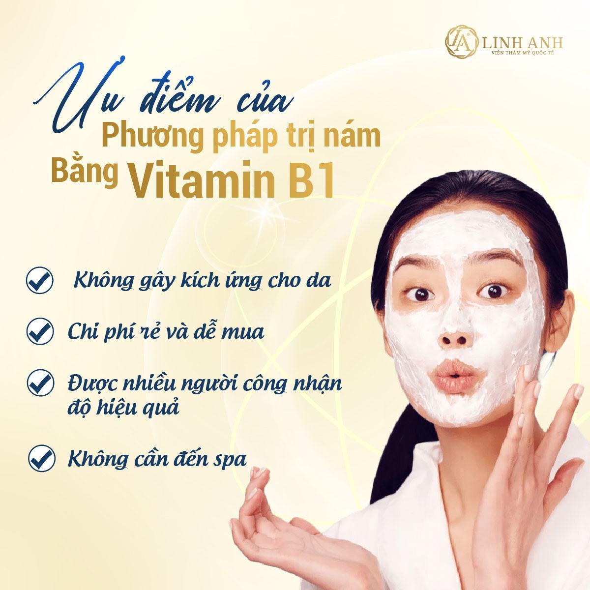 bí quyết trị nám bằng vitamin B1 bí quyết trị nám bằng vitamin B1 - Viện thẩm mỹ quốc tế Linh Anh