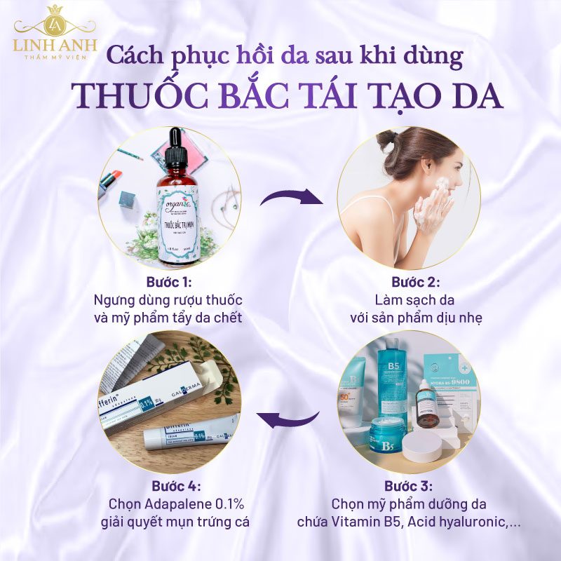 cách dưỡng da sau khi dùng thuốc bắc tái tạo da