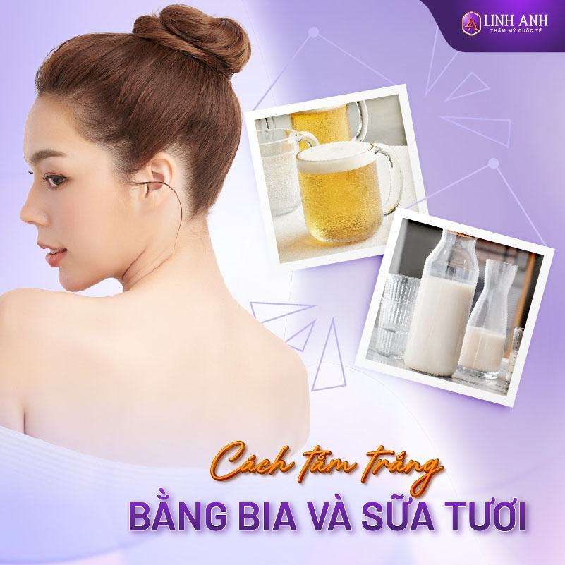 cách tắm trắng bằng bia tại nhà