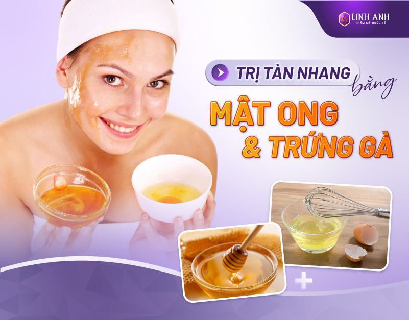 cách trị tàn nhang bằng mật ong và trứng gà