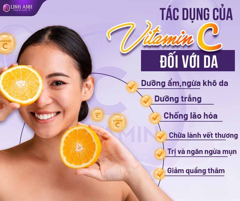 uống vitamin c trắng da - Thẩm mỹ Quốc tế Linh Anh cách uống vitamin c trắng da