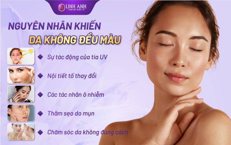 da mặt không đều màu phải làm sao