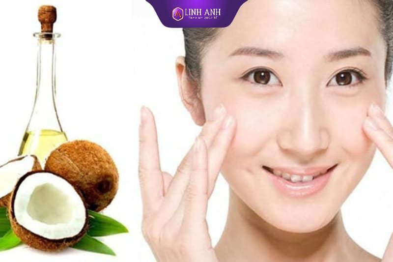 dưỡng da bằng dầu dừa