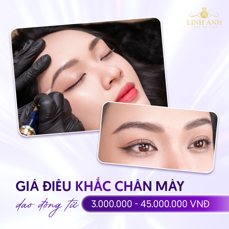 giá điêu khắc chân mày tại Linh Anh