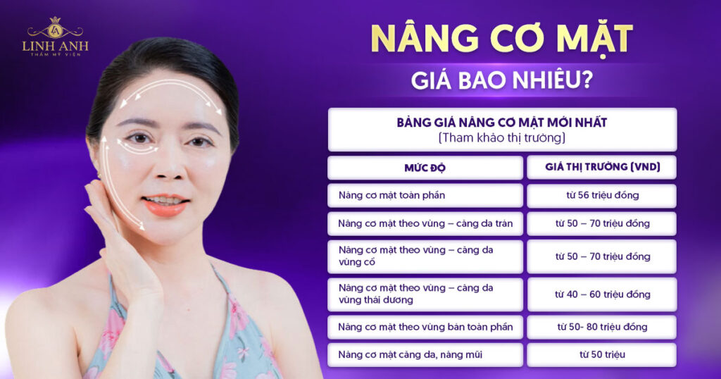 nâng cơ mặt giá bao nhiêu