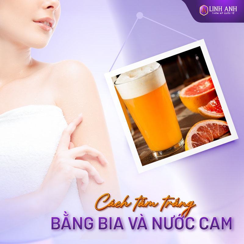 tắm trắng bằng bia